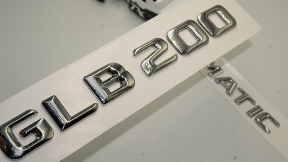 DK Benz GLB 200 4Matic Bagaj Krom Metal 3M 3D Yazı Logo