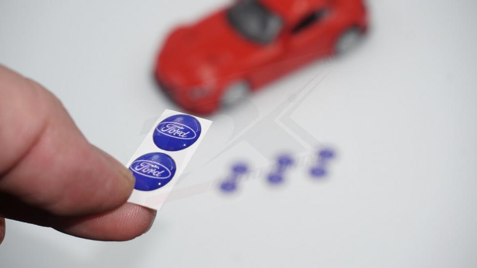 Ford Logo Jant Torpido Direksiyon 12mm Damla Sticker Logo Seti