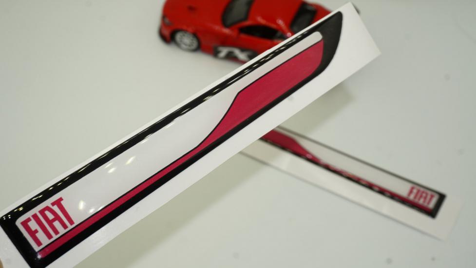 Fiat Egea Yan Aynalar Ve Çamurluk Yanı Damla Desen Bıçak Logo Arma Seti