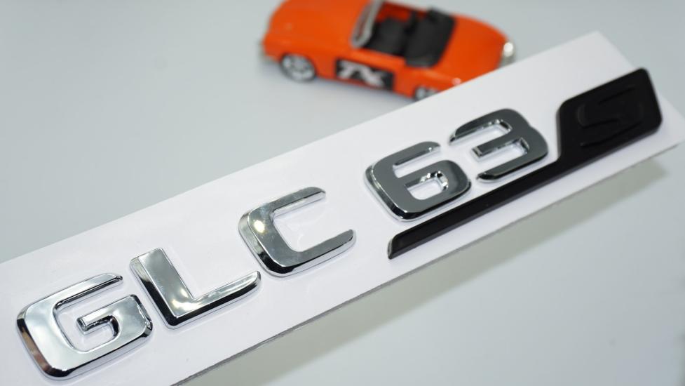 DK Tuning GLC 63S Bagaj Siyah Krom ABS Yazı Logo Benz İle Uyumlu