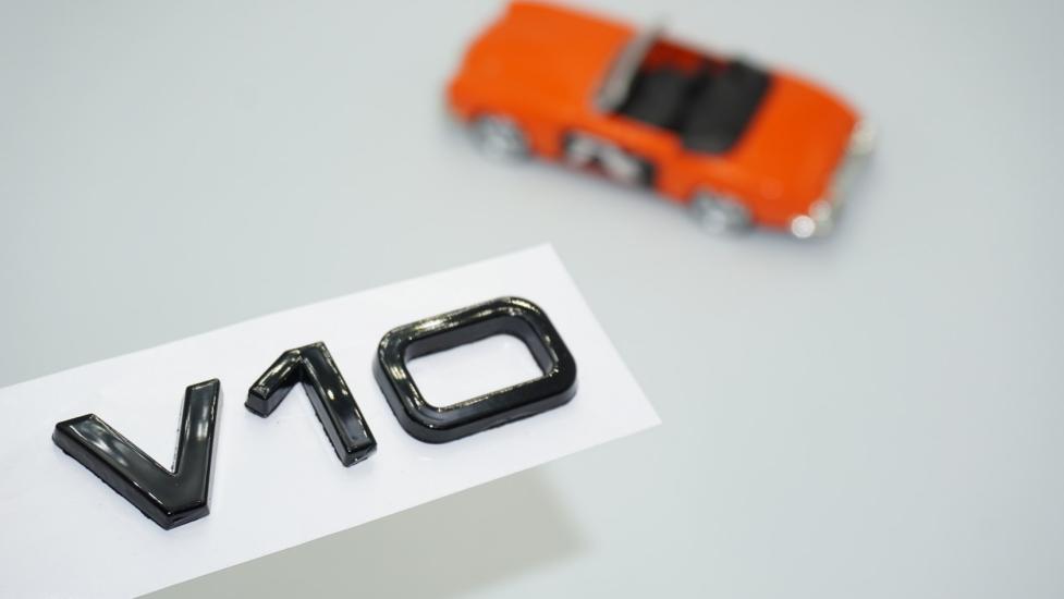 DK Tuning V10 3M 3D Siyah ABS Bagaj Logo Amblem Audi İle Uyumlu