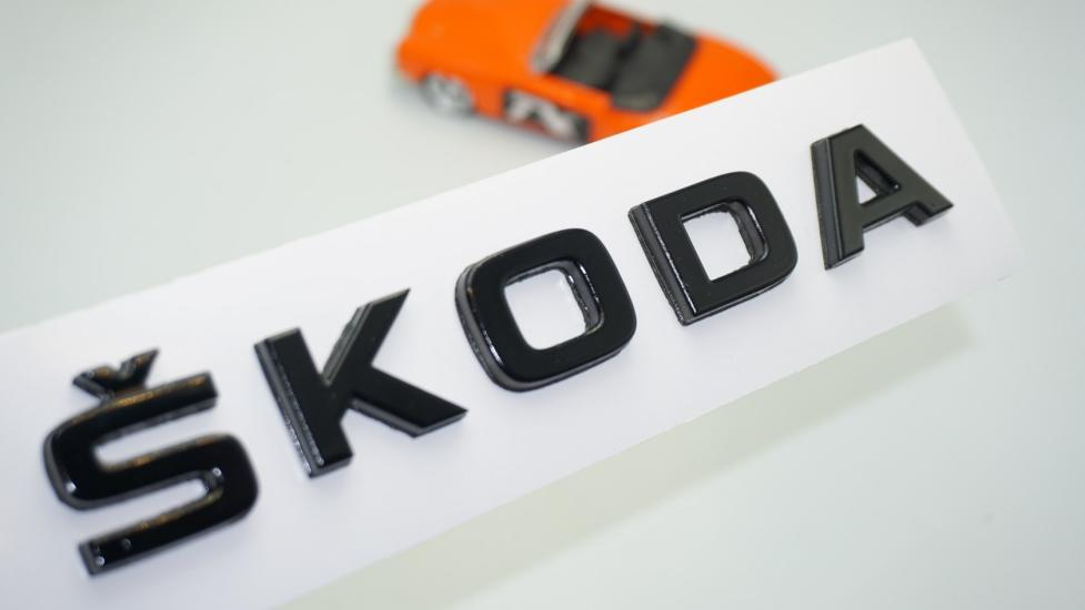 DK Tuning Bagaj Siyah ABS 3M 3D Yazı Logo Skoda İle Uyumlu