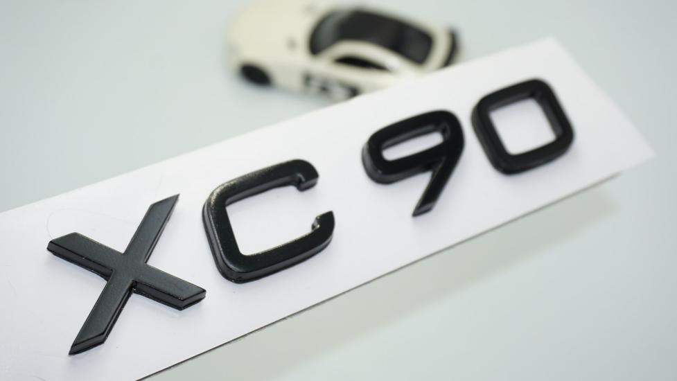 DK Tuning XC90 Siyah ABS 3M 3D Bagaj Yazı Logo Volvo İle Uyumlu