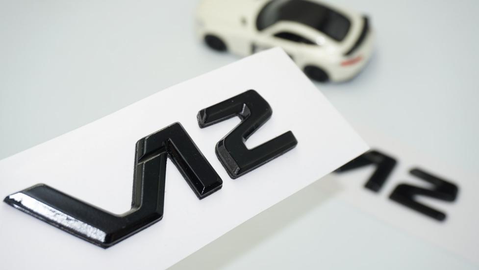 DK Tuning V12 Çamurluk Yanı Siyah ABS Yazı Logo Seti Benz İle Uyumlu