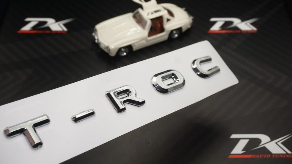 VW Volkswagen T-Roc Bagaj Krom ABS 3M 3D Yazı Logo Amblem