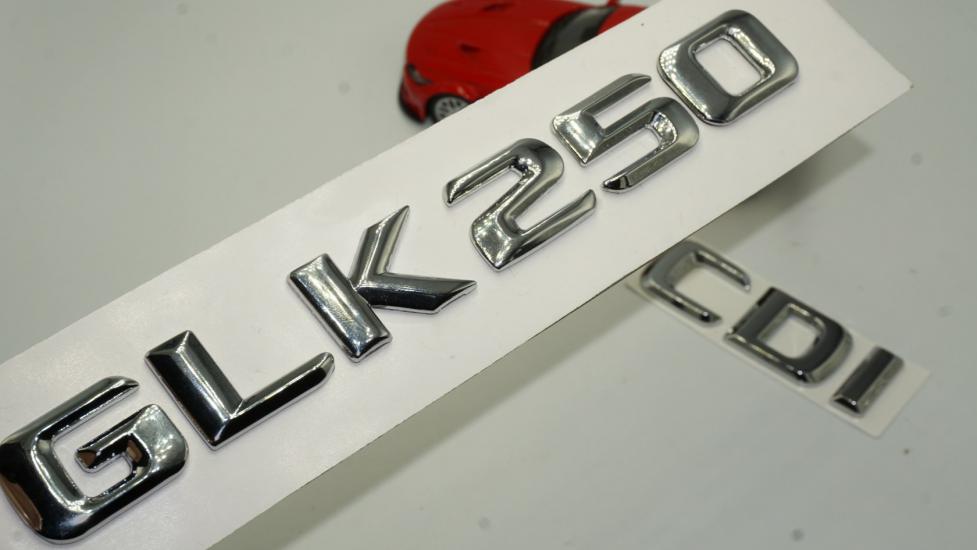 Benz GLK 250 CDI Bagaj Krom Metal 3M 3D Yazı Logo