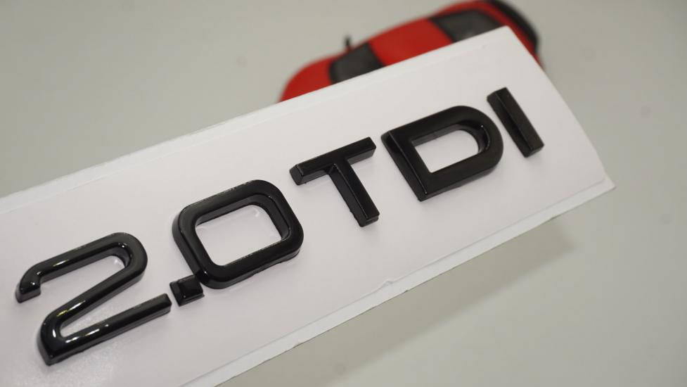 Audi 2.0 TDi B7 B8 B9 Siyah ABS 3M 3D Bagaj Yazı Logo Orjinal