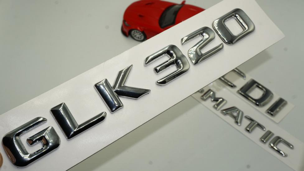 Benz GLK 320 CDI 4Matic Bagaj Krom Metal 3M 3D Yazı Logo