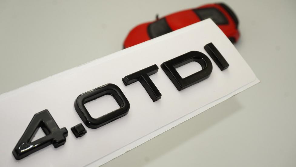 Audi 4.0 TDi B7 B8 B9 Siyah ABS 3M 3D Bagaj Yazı Logo Orjinal
