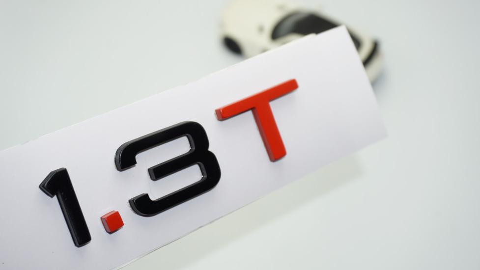 DK Tuning 1.3 T Bagaj Siyah Kırmızı 3M Yazı Logo Audi İle Uyumlu