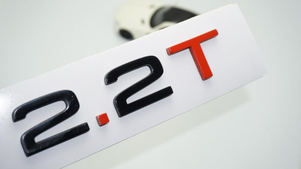 DK Tuning 2.2 T Bagaj Siyah Kırmızı 3M Yazı Logo Audi İle Uyumlu
