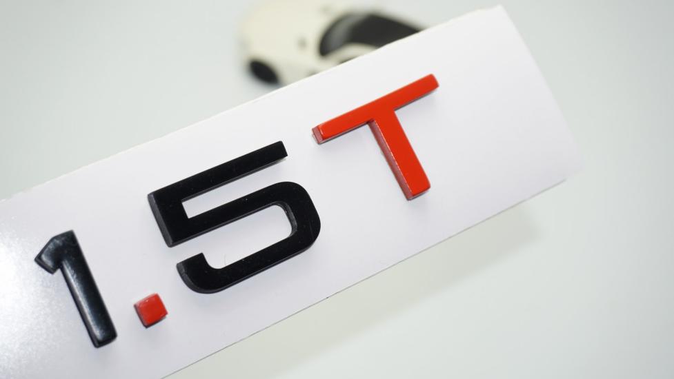 DK Tuning 1.5 T Bagaj Siyah Kırmızı 3M Yazı Logo Audi İle Uyumlu