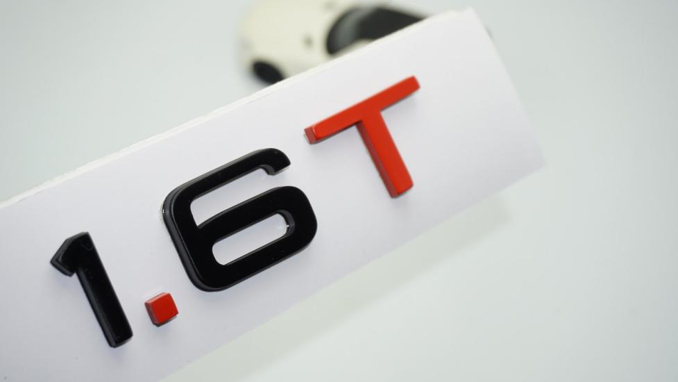 DK Tuning 1.6 T Bagaj Siyah Kırmızı 3M Yazı Logo Audi İle Uyumlu