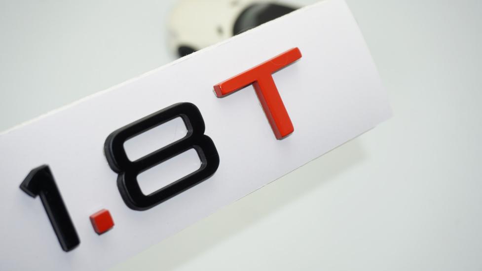 DK Tuning 1.8 T Bagaj Siyah Kırmızı 3M Yazı Logo Audi İle Uyumlu