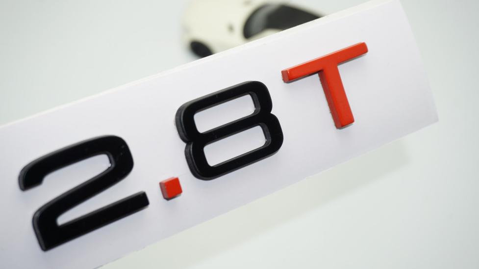 DK Tuning 2.8 T Bagaj Siyah Kırmızı 3M Yazı Logo Audi İle Uyumlu