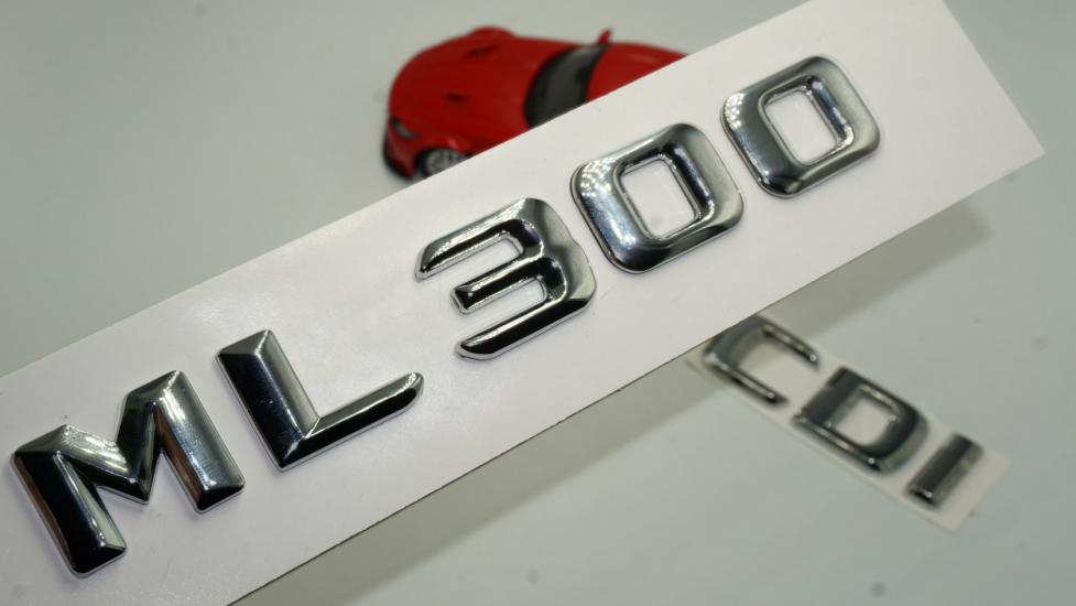 Benz ML 300 CDI Bagaj Krom Metal 3M 3D Yazı Logo