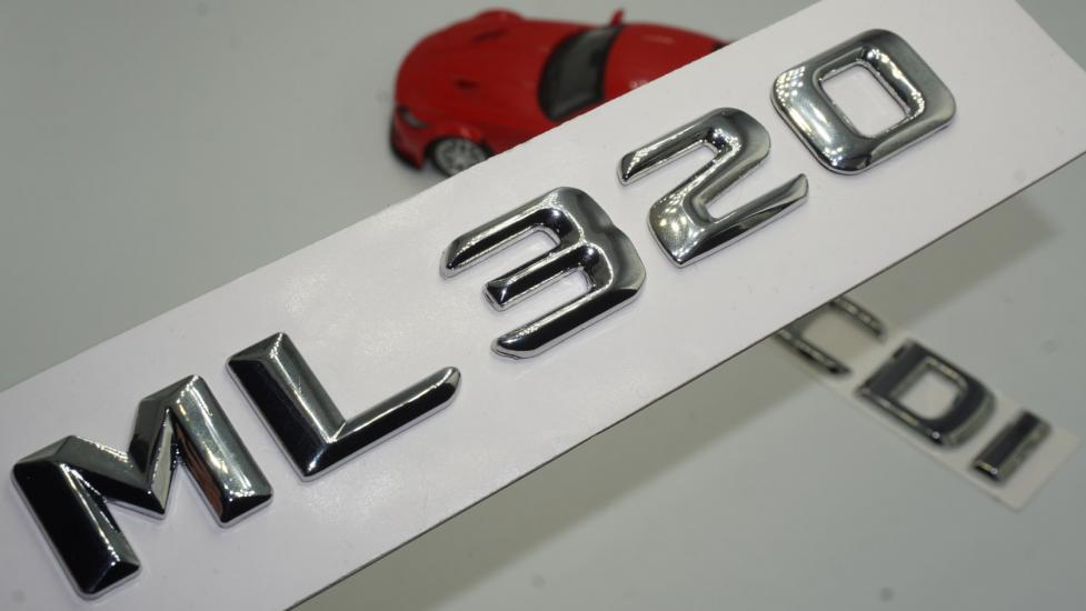 Benz ML 320 CDI Bagaj Krom Metal 3M 3D Yazı Logo