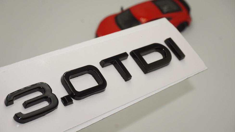 Audi 3.0 TDi B7 B8 B9 Siyah ABS 3M 3D Bagaj Yazı Logo Orjinal