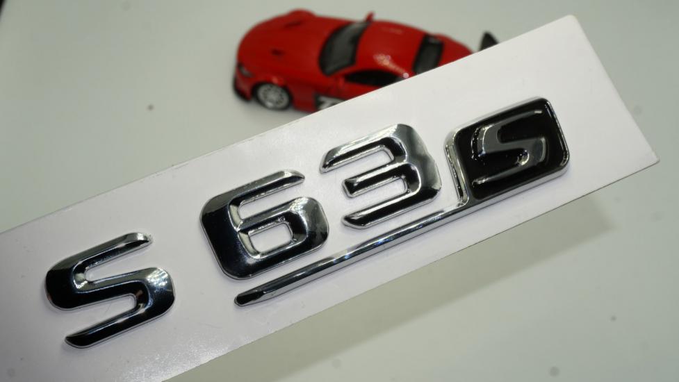 S63S Bagaj Krom Metal 3M 3D Yazı Logo