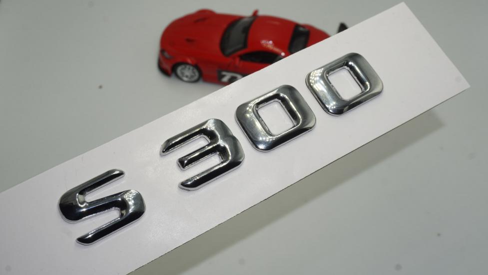 Benz S300 Bagaj Krom Metal 3M 3D Yazı Logo
