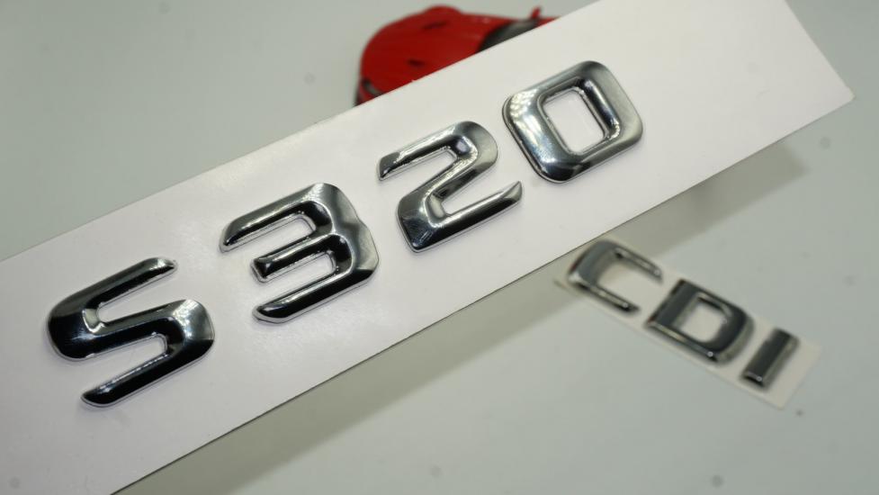 S320 CDI Bagaj Krom Metal 3M 3D Yazı Logo