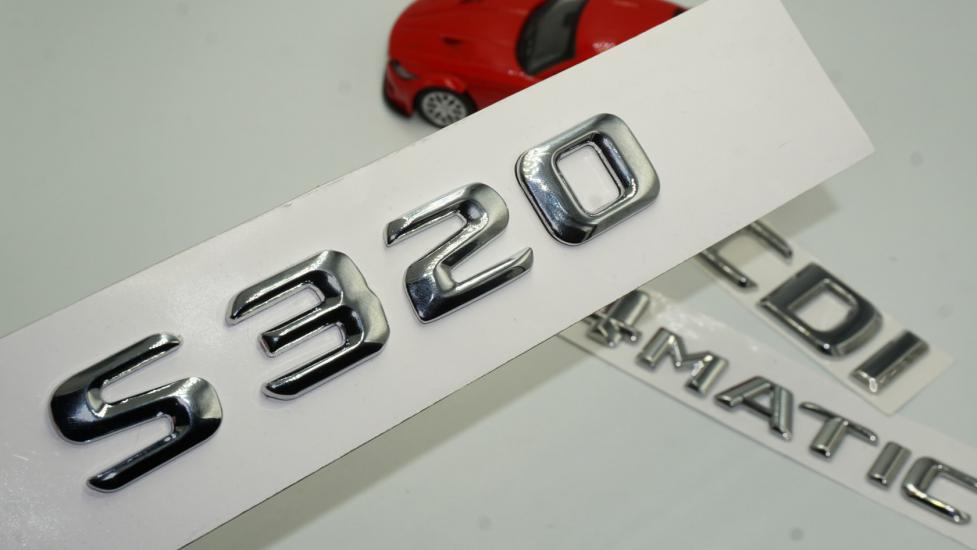S320 CDI 4Matic Bagaj Krom Metal 3M 3D Yazı Logo