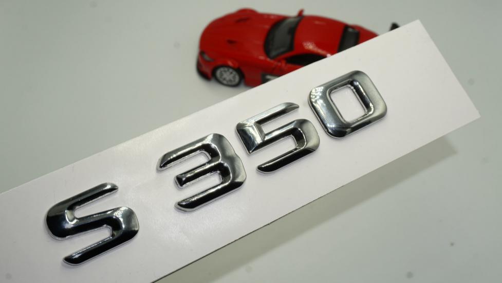 Benz S350 Bagaj Krom Metal 3M 3D Yazı Logo