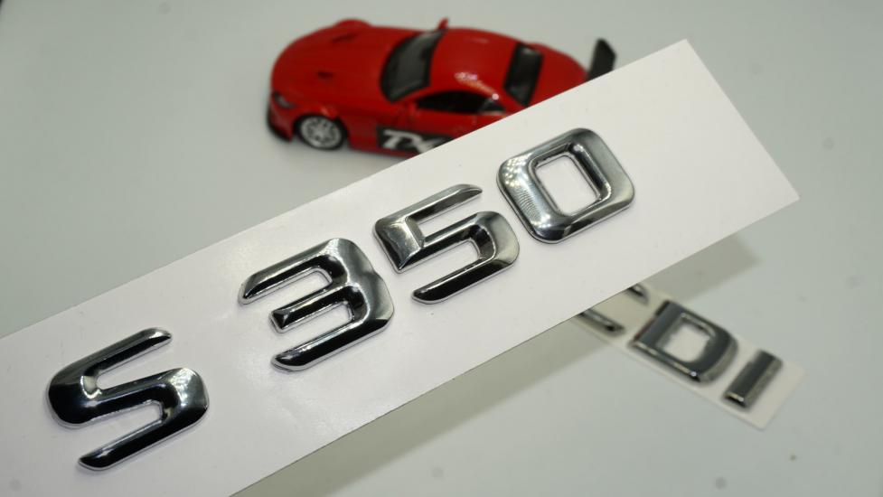 Benz S350 CDI Bagaj Krom Metal 3M 3D Yazı Logo