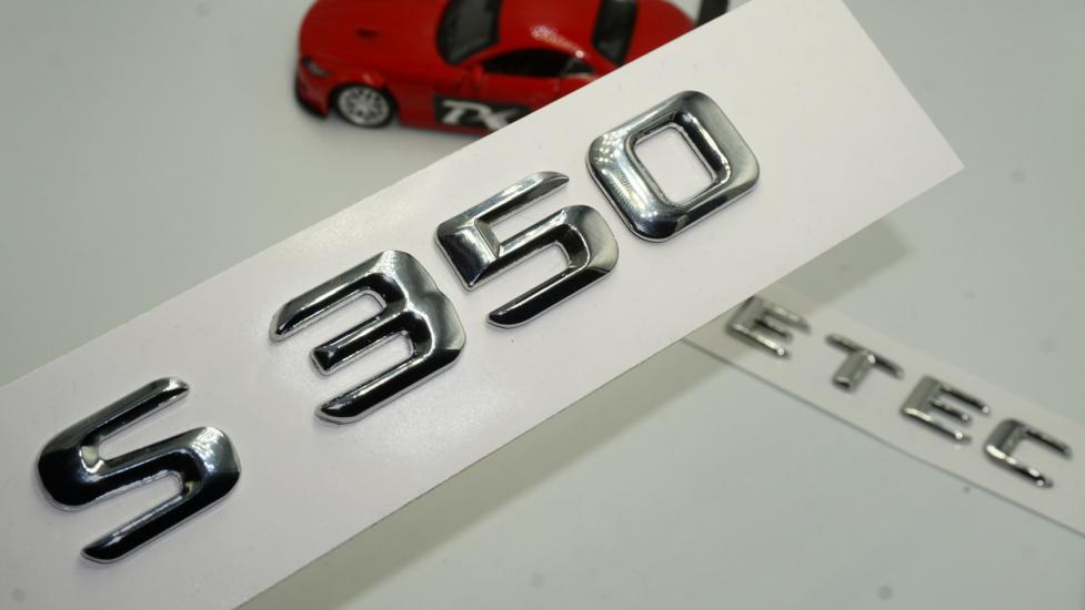 Benz S350 Bluetec Bagaj Krom Metal 3M 3D Yazı Logo