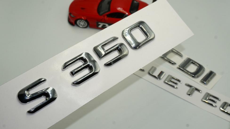 Benz S350 CDI Bluetec Bagaj Krom Metal 3M 3D Yazı Logo