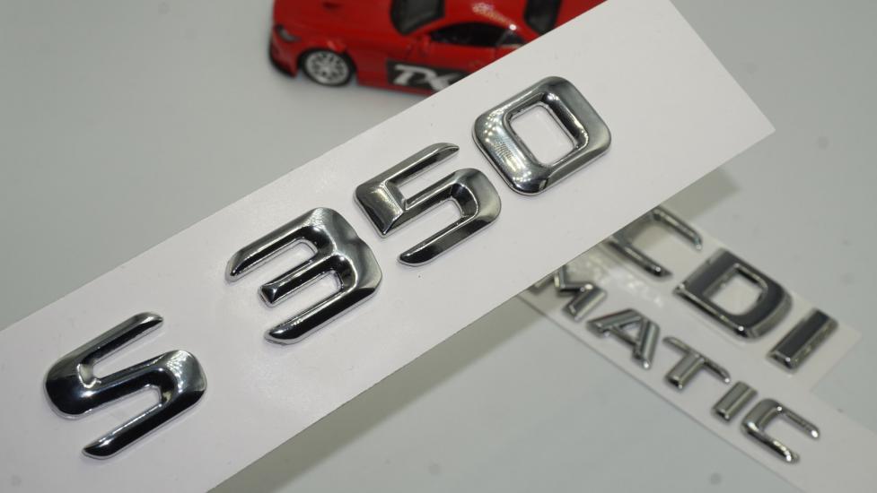 Benz S350 CDI 4Matic Bagaj Krom Metal 3M 3D Yazı Logo