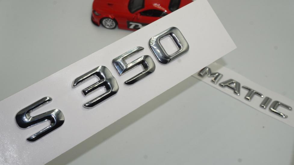 Benz S350 4Matic Bagaj Krom Metal 3M 3D Yazı Logo