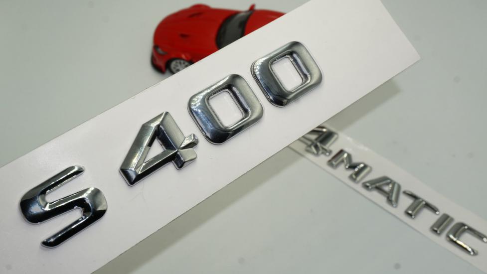 Benz S400 4Matic Bagaj Krom Metal 3M 3D Yazı Logo
