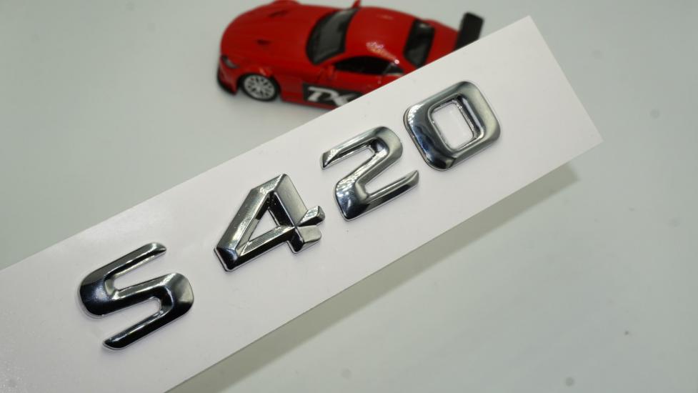 Benz S420 Bagaj Krom Metal 3M 3D Yazı Logo