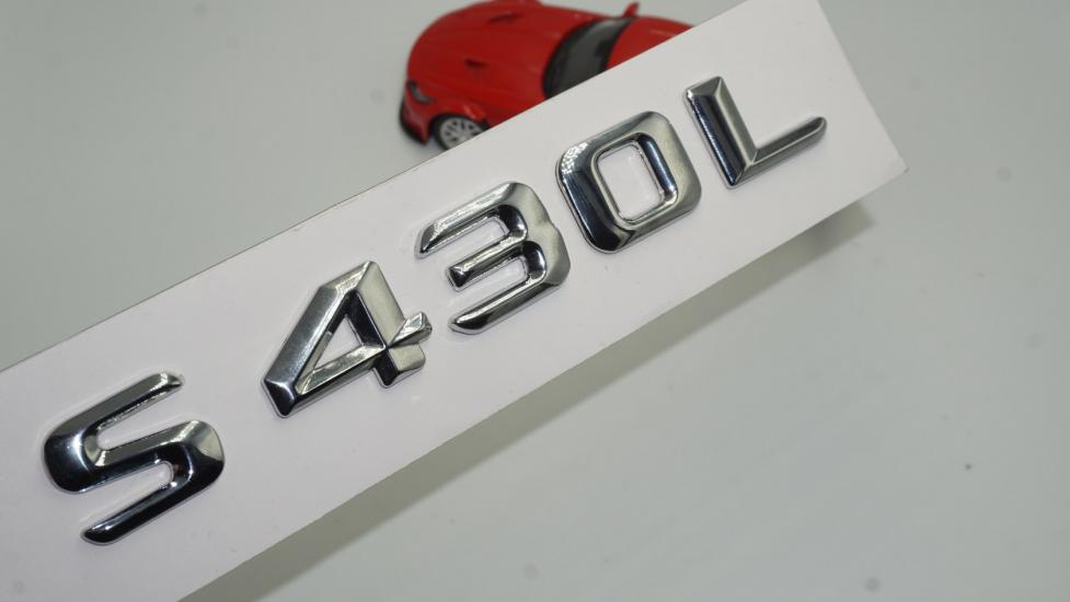 Benz S430L Bagaj Krom Metal 3M 3D Yazı Logo