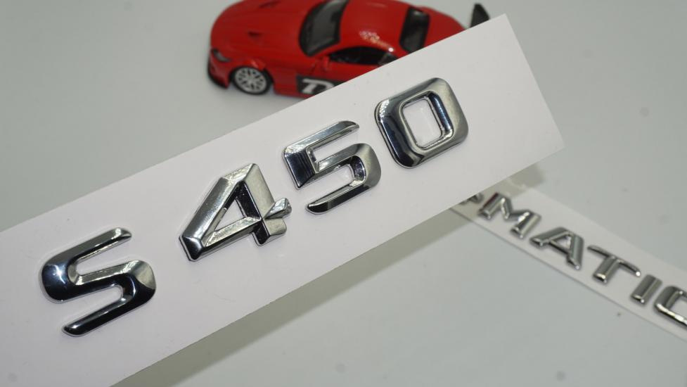 Benz S450 4Matic Bagaj Krom Metal 3M 3D Yazı Logo
