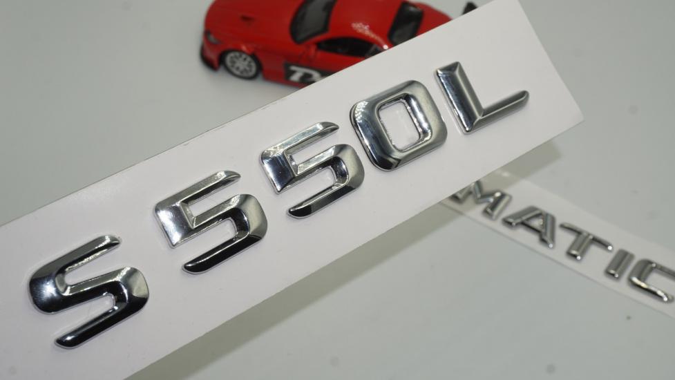 Benz S550L 4Matic Bagaj Krom Metal 3M 3D Yazı Logo
