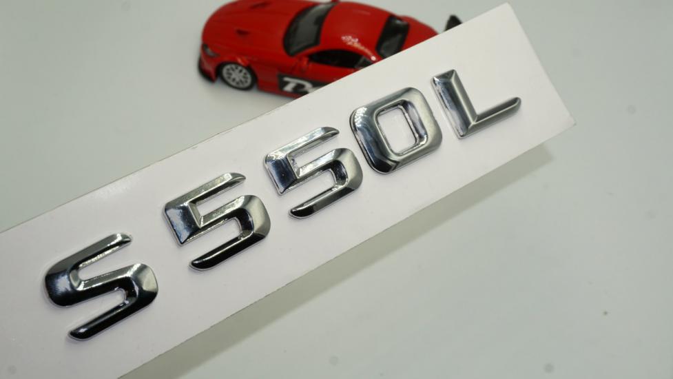 S550L Bagaj Krom Metal 3M 3D Yazı Logo