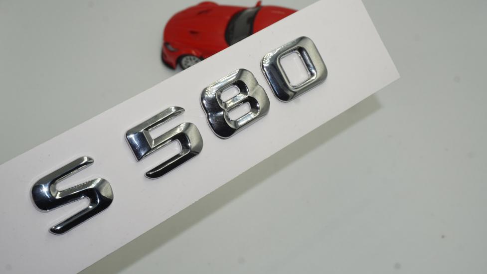 Benz S580 Maybach Bagaj Krom Metal 3M 3D Yazı Logo