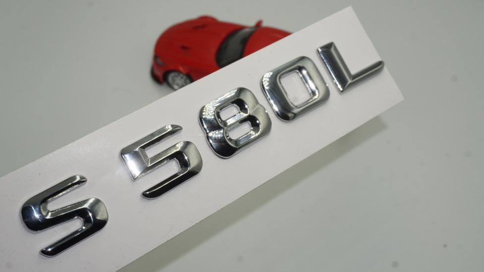 Benz S580L Maybach Bagaj Krom Metal 3M 3D Yazı Logo