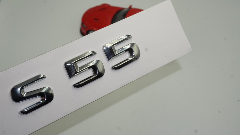 Benz S55 Bagaj Krom Metal 3M 3D Yazı Logo