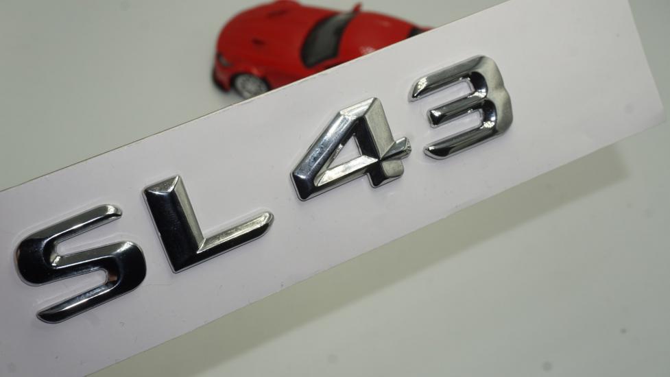 Benz SL 43 Bagaj Krom Metal 3M 3D Yazı Logo