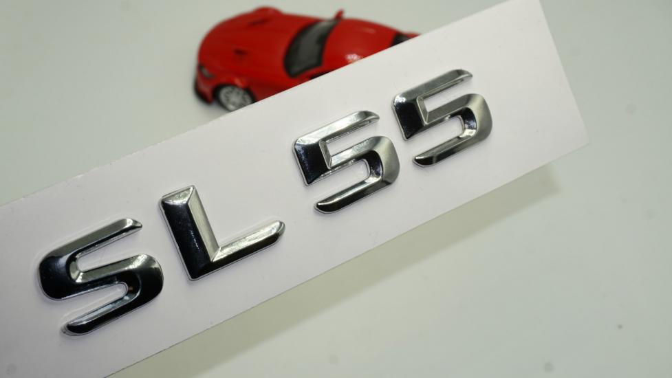 Benz SL 55 Bagaj Krom Metal 3M 3D Yazı Logo