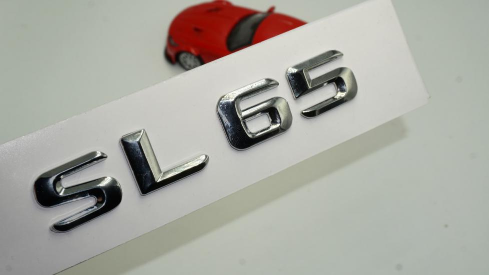 Benz SL 65 Bagaj Krom Metal 3M 3D Yazı Logo
