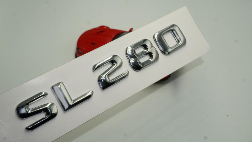 Benz SL 280 Bagaj Krom Metal 3M 3D Yazı Logo