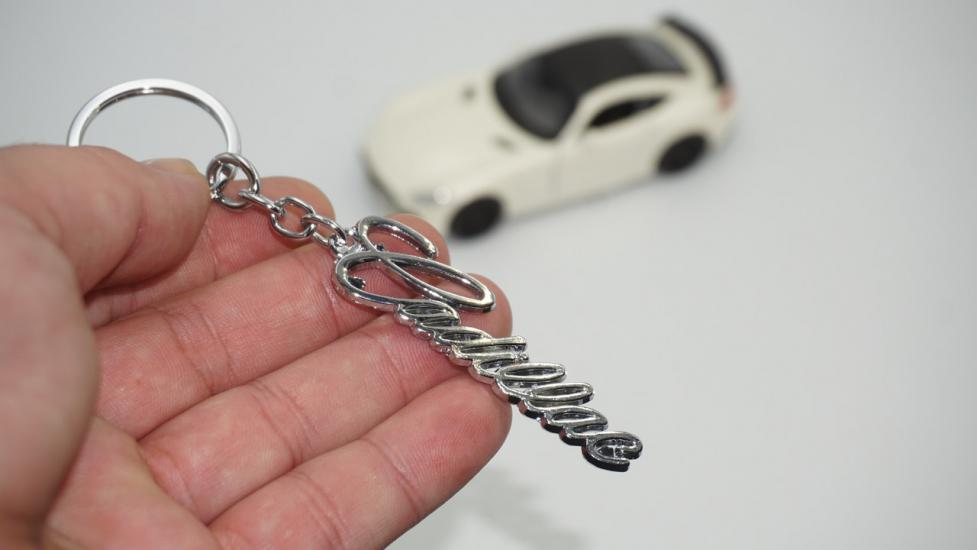Cadillac Logo Krom Metal Çift Yön Anahtarlık