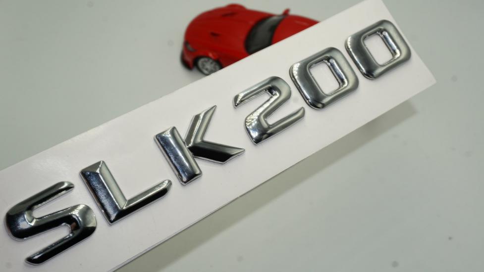 Benz SLK 200 Bagaj Krom Metal 3M 3D Yazı Logo