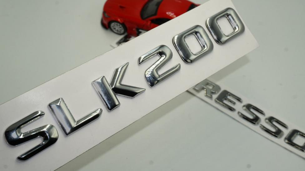 Benz SLK 200 Kompressor Bagaj Krom Metal 3M 3D Yazı Logo