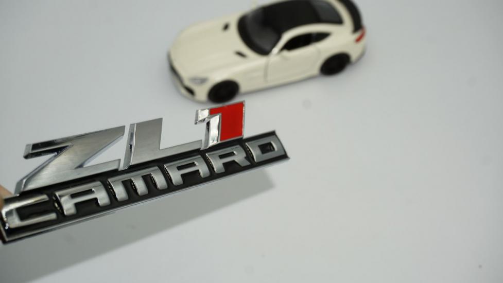 Chevrolet Camaro ZL1 Bagaj Yazı Krom Metal 3M 3D Logo Amblem