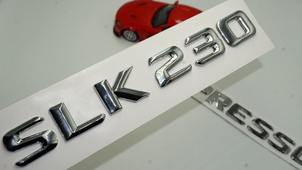 Benz SLK 230 Kompressor Bagaj Krom Metal 3M 3D Yazı Logo
